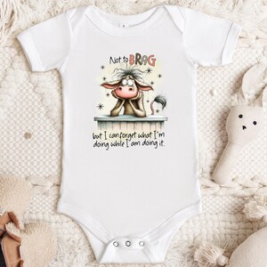 Not To Brag DTF Transfer: Funny Cow Forgetful Quote Sarcastic Farm Shirt Design image 10