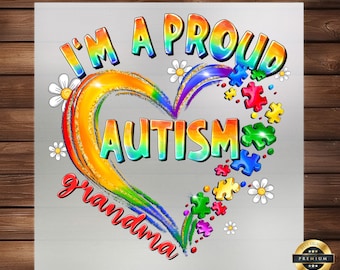 Proud Autism Grandma DTF Transfer: Custom Hoodie Design