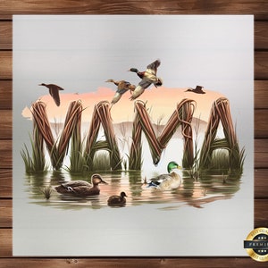 Mama Duck DTF Transfer, Hunting Theme Design, Perfect Outdoor Moms, Ready-to-Press Graphic, Custom Apparel Celebrating Motherhood & Hunting