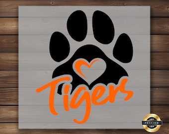 Love Tigers DTF Transfer, Sports Apparel Iron-On