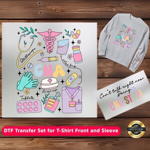 CNA Stuff DTF Transfer: Medical Staff Apparel, Ready-to-Press