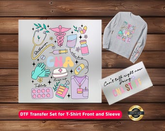 CNA Stuff DTF Transfer: Medical Staff Apparel, Ready-to-Press