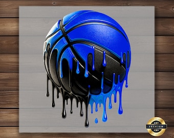 Dripping Basketball DTF Transfer Sports Ball Design Ready to Press Iron On