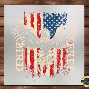 USA Flag Eagle DTF Transfer, 4th of July Design, Ready to Press, DIY Iron on Decal, Perfect for Custom Apparel, Patriotic Craft Supplies