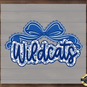 Wildcats Floral Bow DTF Transfer | Ready To Press Iron On | School Spirit Mascot Tee