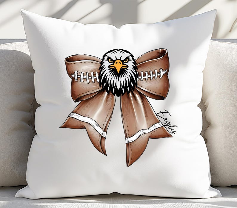 Eagles Football Bow DTF Transfer, School Spirit Iron On Design bild 4