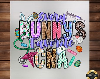 Every Bunny's Favorite CNA DTF Transfer: Adorable Nurse Design