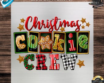 Christmas Baking DTF Transfer, Gingerbread Cookie Family, Ready to Press