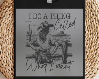 Cowgirl Attitude DTF Transfer: Western Rodeo Shirt Art, DIY Print