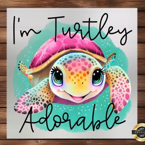 Baby Turtle DTF Transfer, Kids Iron-On Design