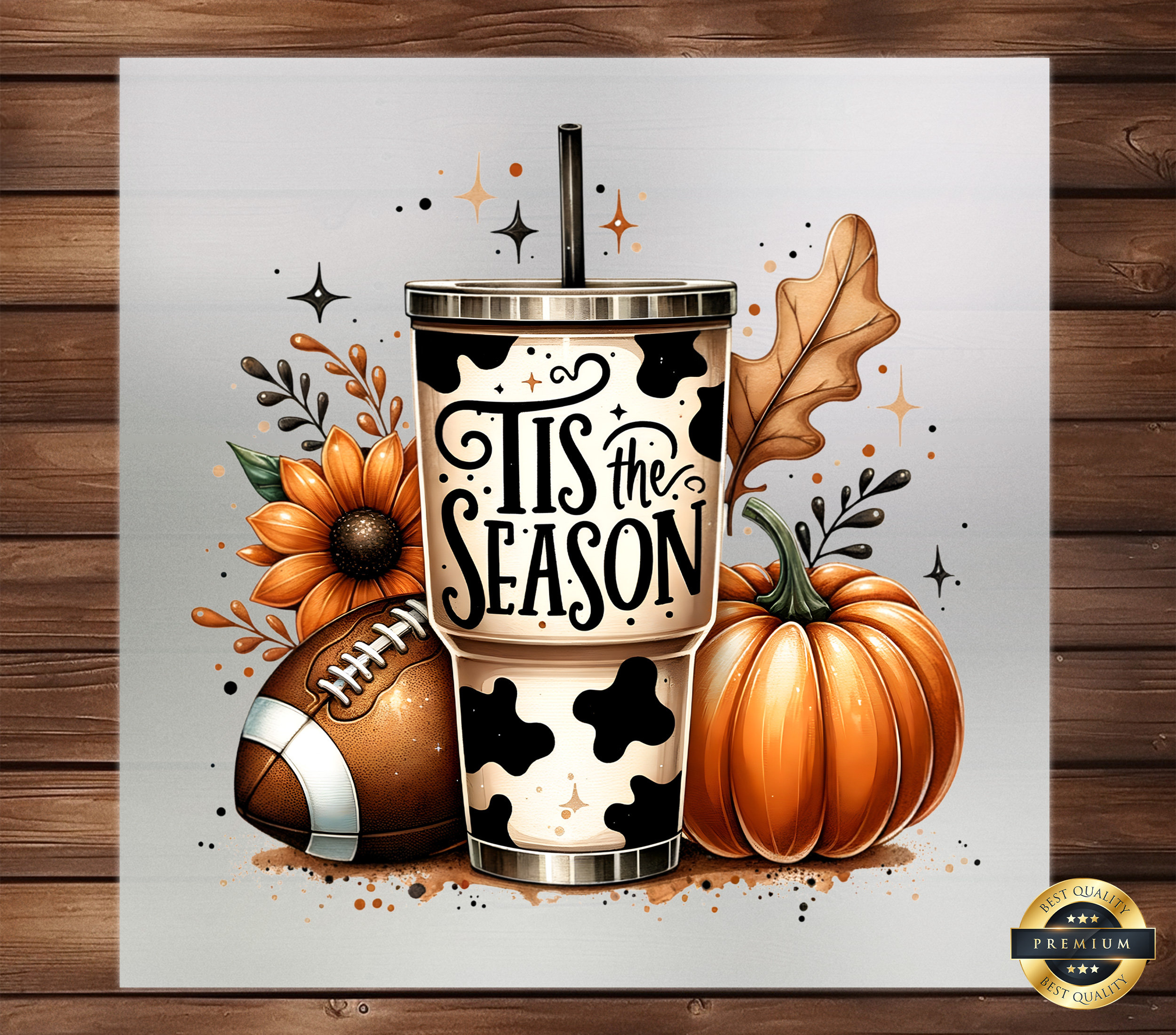 Tis The Season Fall DTF Transfer, Fall Vibes, Ready to Press Iron on Decal, Autumn Apparel, DIY Craft Supply, Seasonal Print