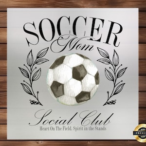Soccer Mom Social Club DTF Transfer, Stylish Design, Soccer Enthusiasts, Perfect for Apparel Customization, Ready to Press, Hoodie DTF Print