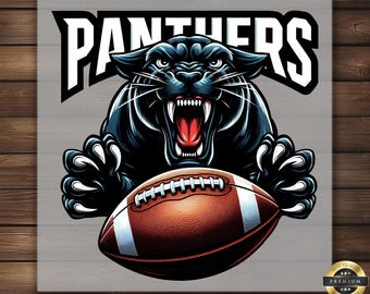 Panthers Football DTF Transfer: Bold Iron-On Decal
