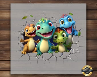 Dinosaur Wall Art, Nursery Decor, Kids Room, Dinosaur Print