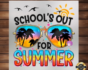 School's Out For Summer DTF Transfer: Celebratory End-of-Year Design