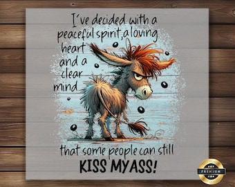 Funny Donkey DTF Transfer: Sarcastic Animal Art, Ready To Press