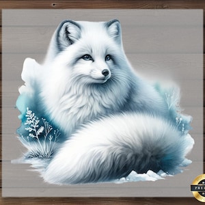 Transfert DTF Arctic Fox : design thermocollant élégant