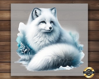 Arctic Fox DTF Transfer: Elegant Iron-On Design