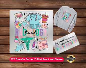 Radiology Tech DTF Transfer: X-Ray Design for Scrubs & Hoodies
