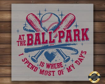 Baseball DTF Transfer: Vintage Ballpark Design, DIY Shirt