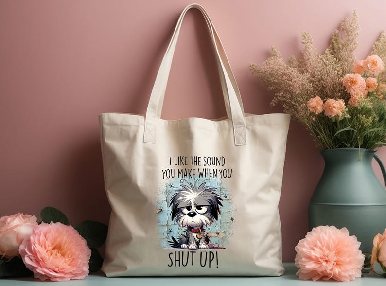 Sarcastic Dog DTF Transfer: Funny Grumpy Pup Shirt Graphic image 6