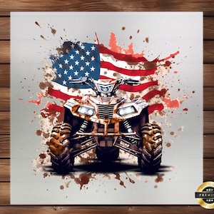 UTV Patriotic DTF Transfer: American Flag Iron-On Accent