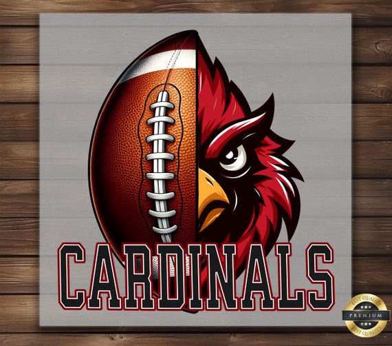 Cardinals Football DTF Transfer, School Spirit Ready To Press Iron On