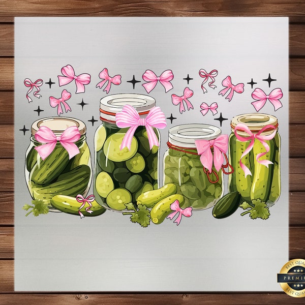 Coquette Pickle DTF Transfer, Pickle Lover Design, High-Quality, Easy to Apply, Perfect for Custom Apparel and Gifts for Food Enthusiasts