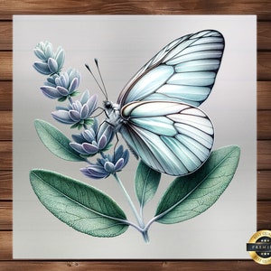 Butterfly Flowers DTF Transfer, 5 Unique Designs, Ready to Press, Iron on Decal, Custom Apparel, DIY Craft Supply, Ready to Press