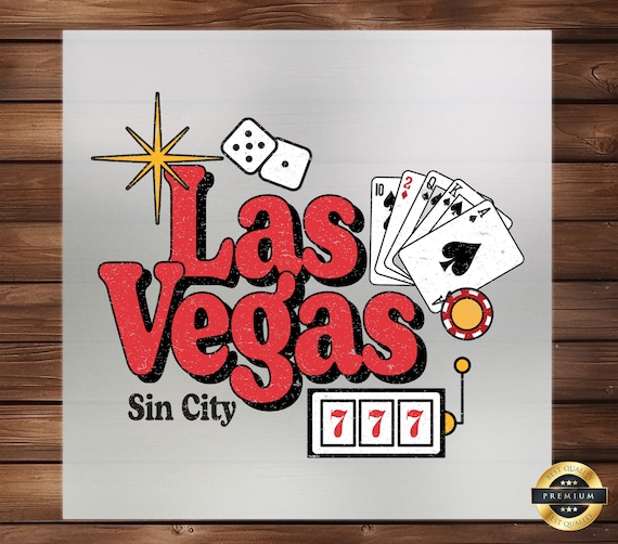 Las Vegas Sin City DTF Transfer: Neon Apparel Heat Transfer - Etsy