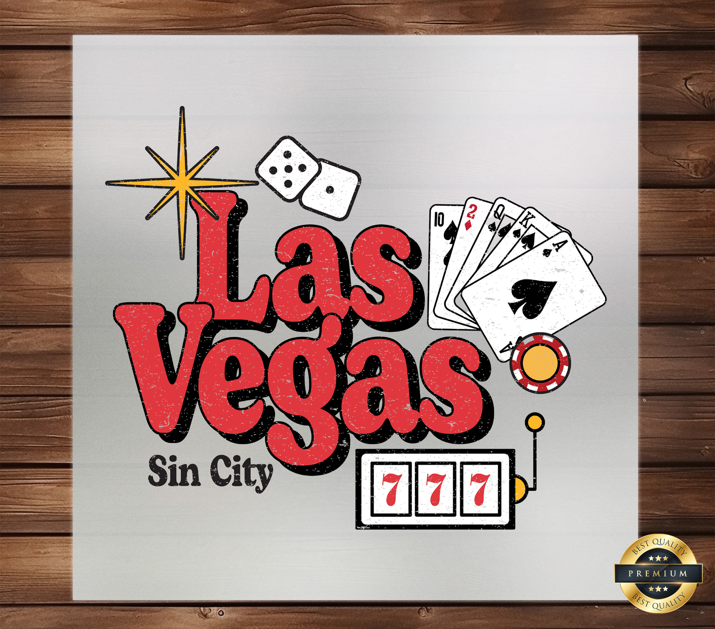Las Vegas Sin City DTF Transfer: Neon Apparel Heat Transfer - Etsy
