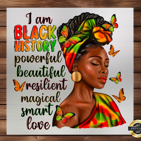 Black History Black Woman DTF Transfer, Celebrate Heritage & Empowerment, Ready-to-Press Graphic, Detailed Fabric Art, Unique DIY Design