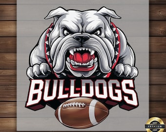 Bulldogs Football DTF Transfer: School Mascot Iron-On Decal