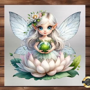 Baby Spring Fairy Clipart: DTF Transfer for Children&#39;s Apparel