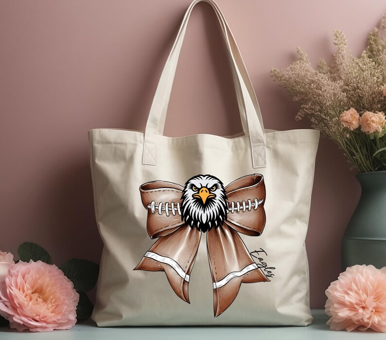 Eagles Football Bow DTF Transfer, School Spirit Iron On Design bild 6