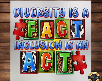 Autism Awareness DTF Transfer: Diversity, Inclusion, Unity Design