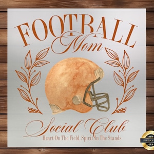Football Mom Social Club DTF Transfer: Stylish Game Day Design