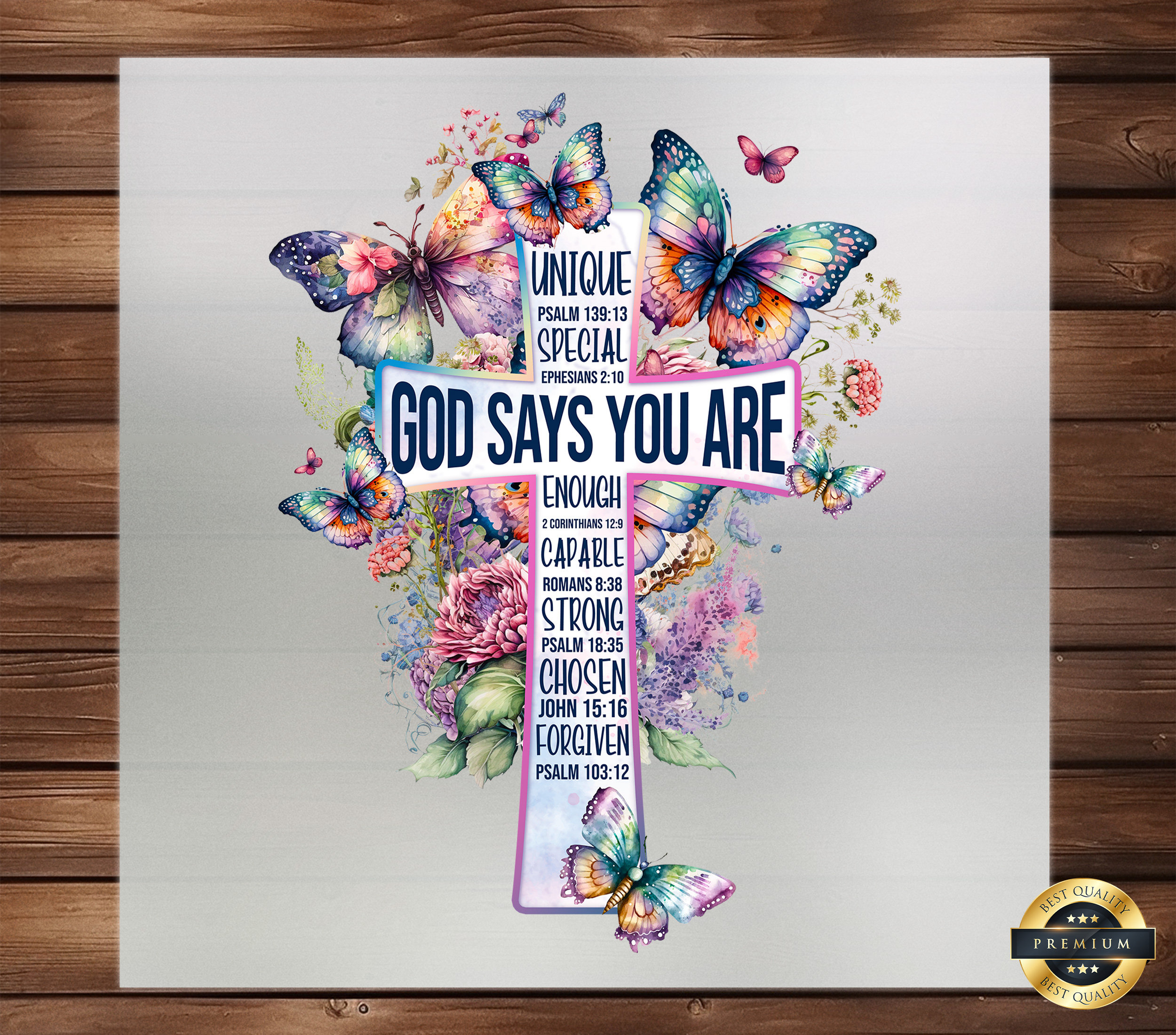 Christian 'God Says You Are Unique' DTF Transfer: Faith Fashion