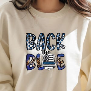 Transfert The Blue DTF : soutien de la police, étoiles à rayures bleues image 5
