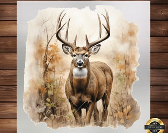 10 Point Buck Deer DTF Transfer: Hunting Shirt Iron-On Design