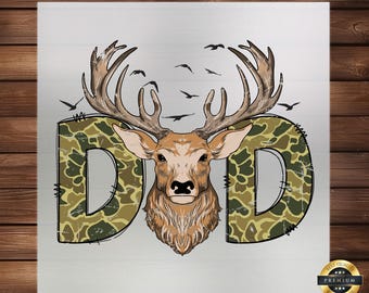 Hunter Dad DTF Transfer, Military Style Deer Design, Father's Day Gift