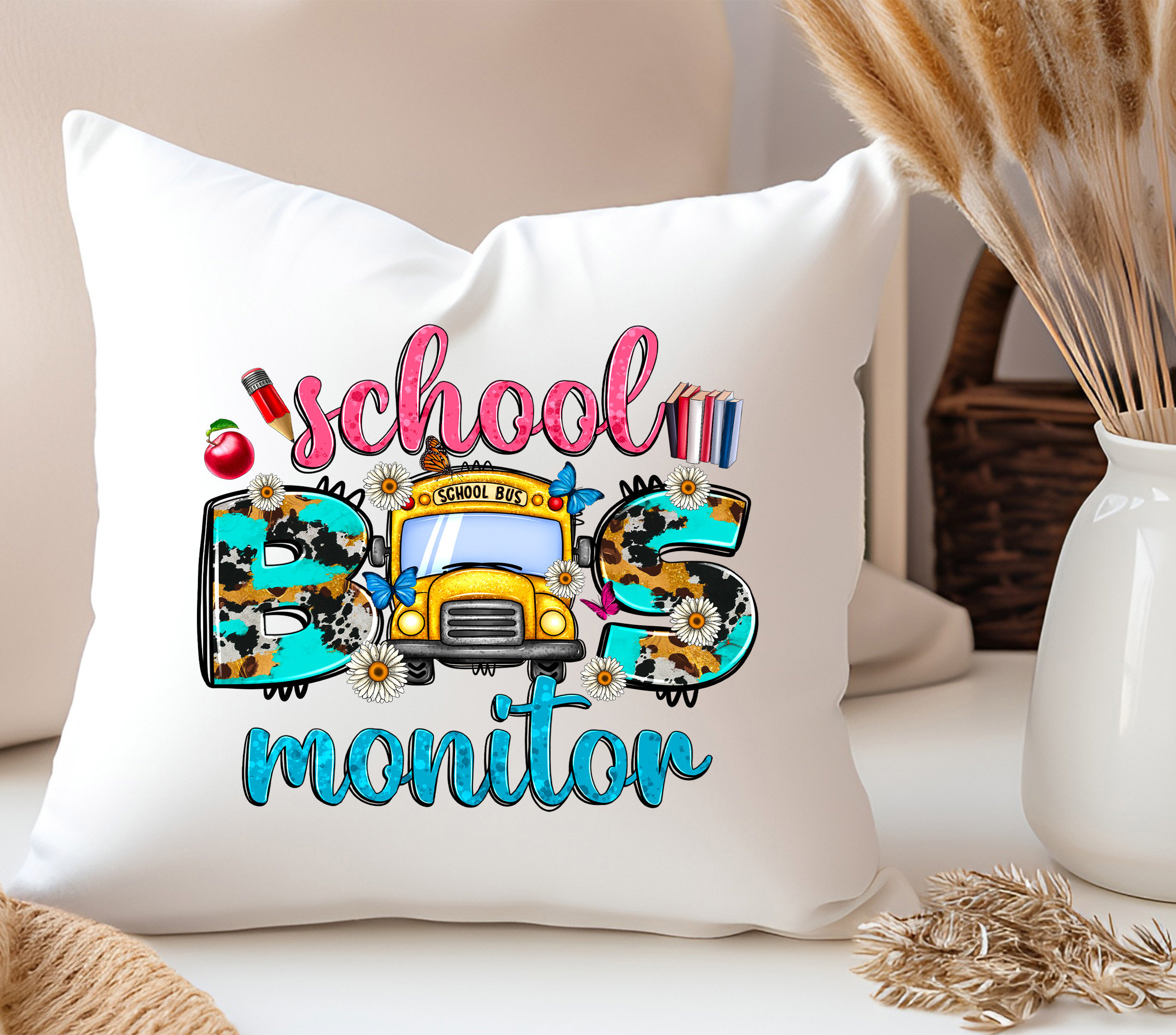 School Bus Monitor DTF Transfer: Appreciation Design Print - Etsy