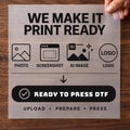 Upload Your Logo DTF Transfer for Custom Artwork Ready To Press
