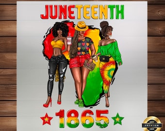 Juneteenth 1865 Black Woman DTF Transfer: Commemorative Design