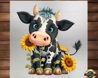 Baby Cow DTF Transfer: Adorable Kids Iron-On Design