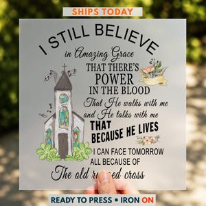 Country Church DTF Transfer, Rustic Bible Verse Christian Ready To Press