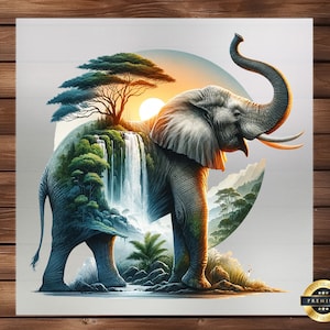 Elephant Clipart DTF Transfer: Adorable Apparel Designs, Ready to Press