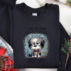 Sarcastic Dog DTF Transfer: Funny Grumpy Pup Shirt Graphic image 4