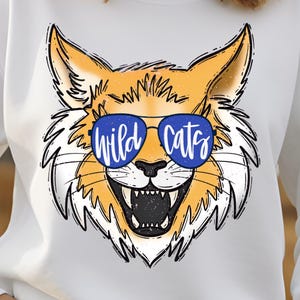 Wildcats Mascot DTF Transfer Leopard Head Bow Team Spirit Iron On Ready To Press image 8