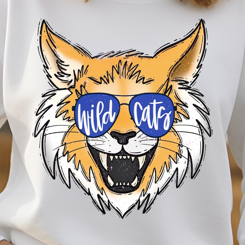 Wildcats Mascot DTF Transfer Leopard Head Bow Team Spirit Iron On Ready To Press image 8
